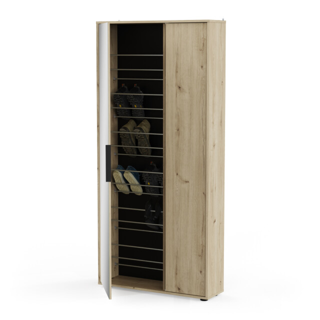 CaliCosy Schoenenkast 2 deuren en 1 spiegel l82,8 cm ebony 3084075 large