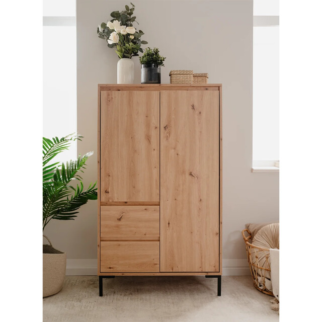 CaliCosy Hoge buffetkast 2 deuren 2 laden en 2 planken h139 cm plock 2930168 large