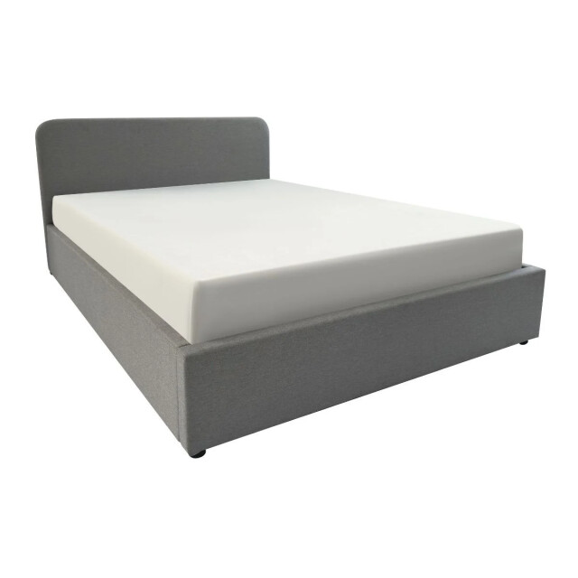 CaliCosy Opbergbed 140x190 cm met hoofdbord bekleed met grijze stof livy 2979228 large