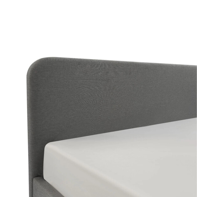 CaliCosy Opbergbed 140x190 cm met hoofdbord bekleed met grijze stof livy 2979228 large