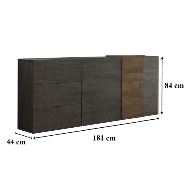 CaliCosy Buffet 2 deuren 3 laden l181 cm pluton 2937793 large