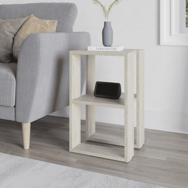 CaliCosy Nachtkastje met 2 planken, travertin decor h55 cm lonie 3061340 large