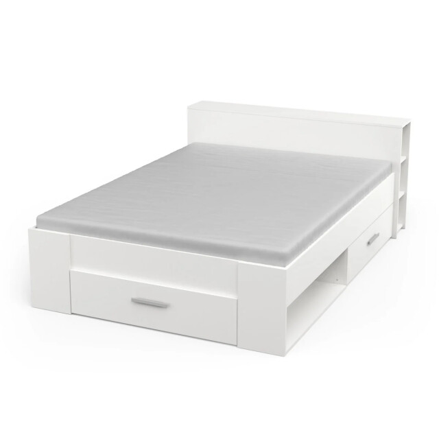 CaliCosy Bed 2 plaatsen wit met 3 laden en nissen 140x190 cm pocket 2930587 large