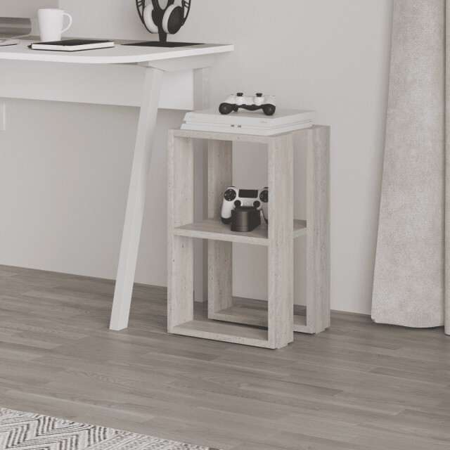 CaliCosy Nachtkastje met 2 planken, travertin decor h55 cm lonie 3061340 large