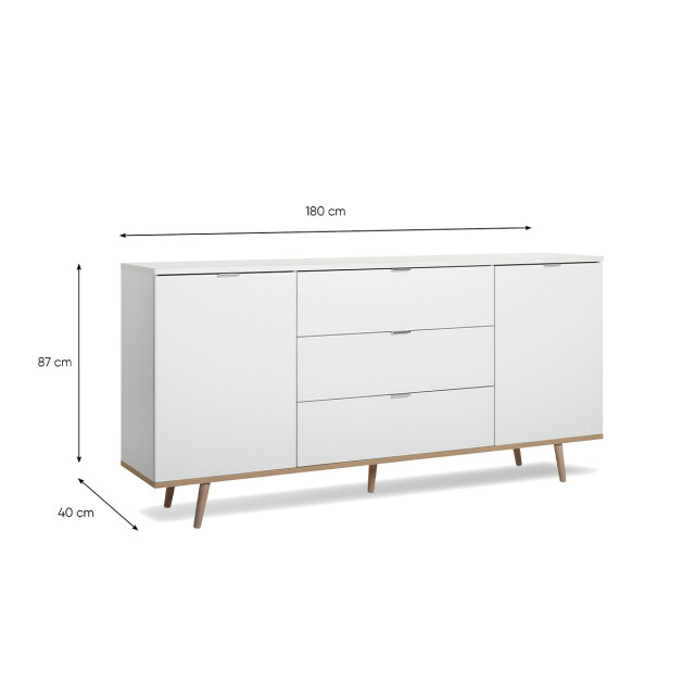 CaliCosy Dressoir 2 deuren 3 laden l180 cm copenhague 2930227 large