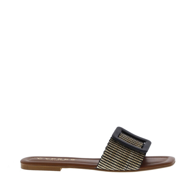 Cypres Tina raffia gesp | dames | maat: | stof en immitatieleer 109982 large