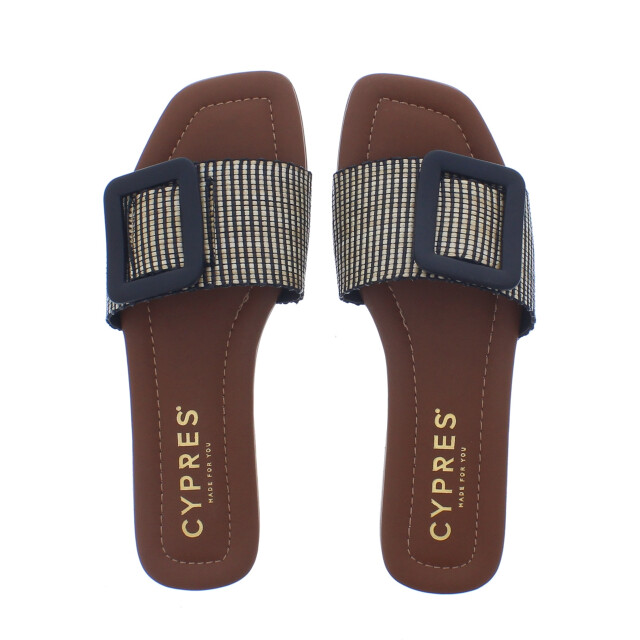 Cypres Tina raffia gesp | dames | maat: | stof en immitatieleer 109982 large