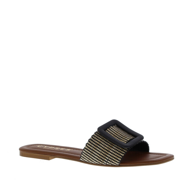 Cypres Tina raffia gesp | dames | maat: | stof en immitatieleer 109982 large