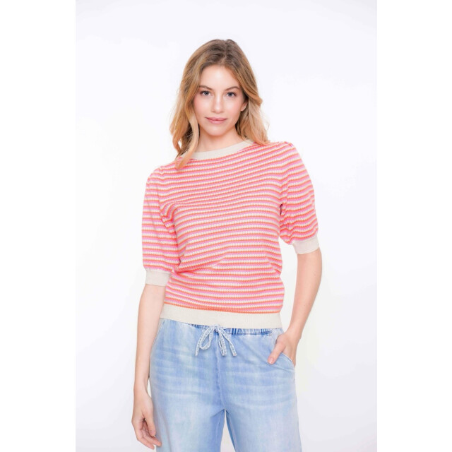 Geisha Pullover stripes short sleeves dessin 4219.18.0004 large
