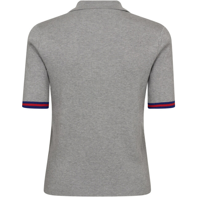 Co'Couture Balincc polo hole knit tee light grey 32185-138 large