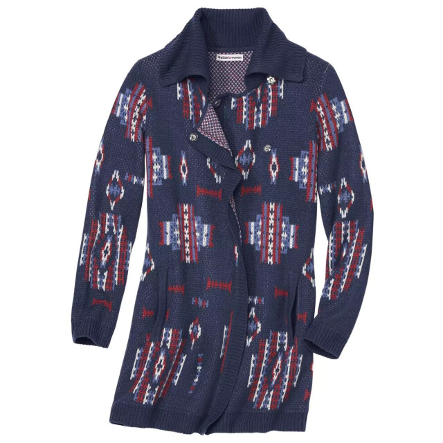 Atlas for Women Gebreide jas met patroon dames UTAF998_navy large