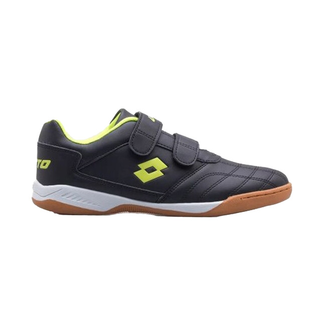 Lotto Childrens/kids packer ecologische leren trainers UTMR78616_blackgreen large