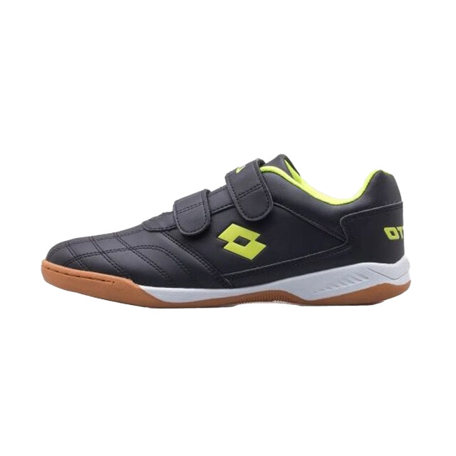 Lotto Childrens/kids packer ecologische leren trainers UTMR78616_blackgreen large