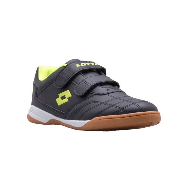 Lotto Childrens/kids packer ecologische leren trainers UTMR78616_blackgreen large