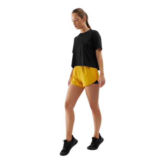 4F Dames fnk quick dry 2 in 1 korte broek UTMR78542_yellow large