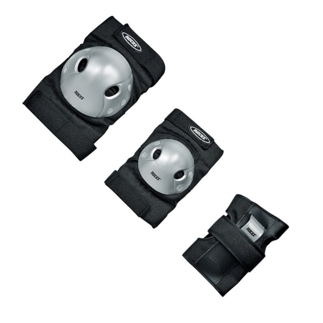 Roces Schaatsbeschermers met kinderlogo set UTMR78302_grey large
