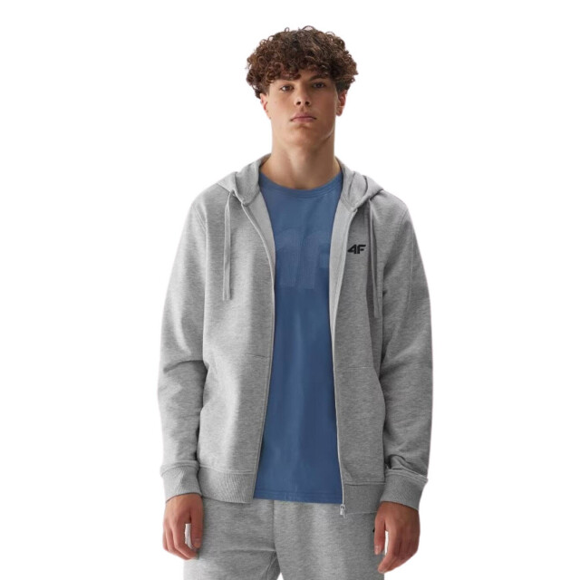 4F Heren m0951 full zip hoodie UTMR2033_lightgreymelange large
