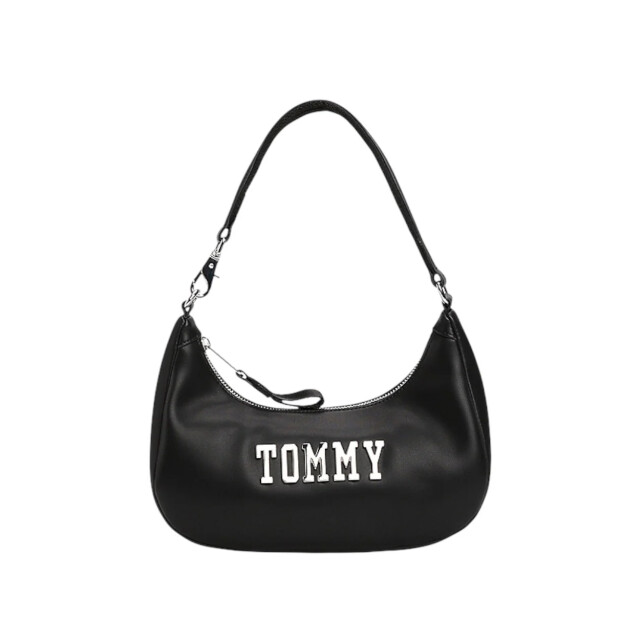Tommy Hilfiger Tas dames Tommy Hilfiger Jeans Zwart Schouder Tas Met Metalen Logo large