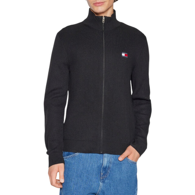 Tommy Hilfiger Cardigan heren met knopen Tommy Hilfiger Jeans Zwart Cardigan Vest large