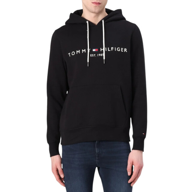 Tommy Hilfiger Sweatshirt heren met capuchon Tommy Hilfiger Jeans Zwart Core Logo Hoodie large
