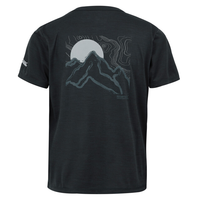 Regatta Kinderen/kinderen alvarado ix mountain marl t-shirt UTRG11369_sealgrey large