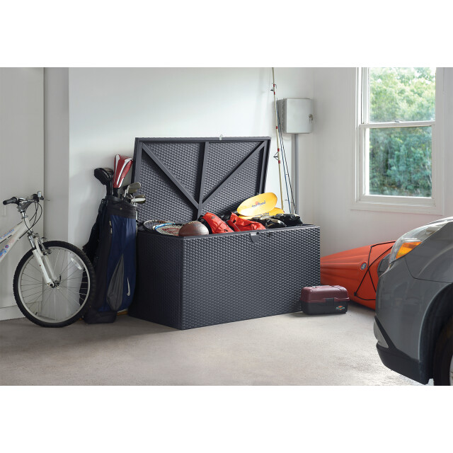 Lifetime Kunststof kussenbox staal 509 ltr 132x70x67cm antraciet 3169351 large