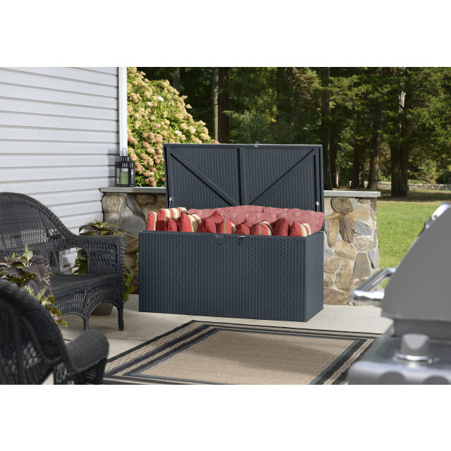 Lifetime Kunststof kussenbox staal 509 ltr 132x70x67cm antraciet 3169351 large