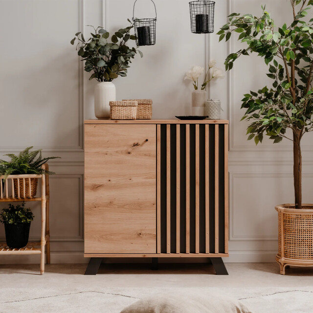 CaliCosy Buffetkast 2 deuren eiken ambachtelijke decoratie l80 cm lublin 2930158 large