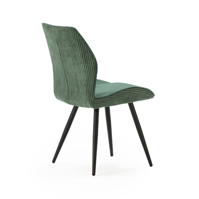 CaliCosy Set van 2 stoelen in stof met zwarte metalen poten l45 cm adaya 3078566 large