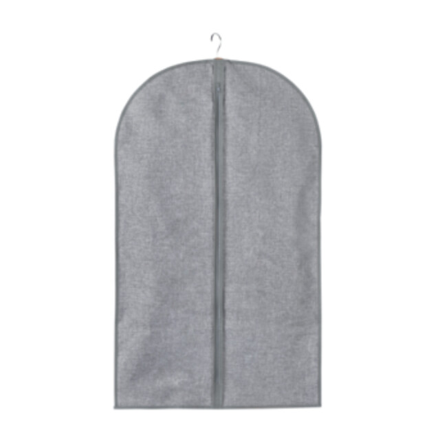 CaliCosy Kledingbeschermhoes van stof in linnenlook grijs h135 cm 3040151 large