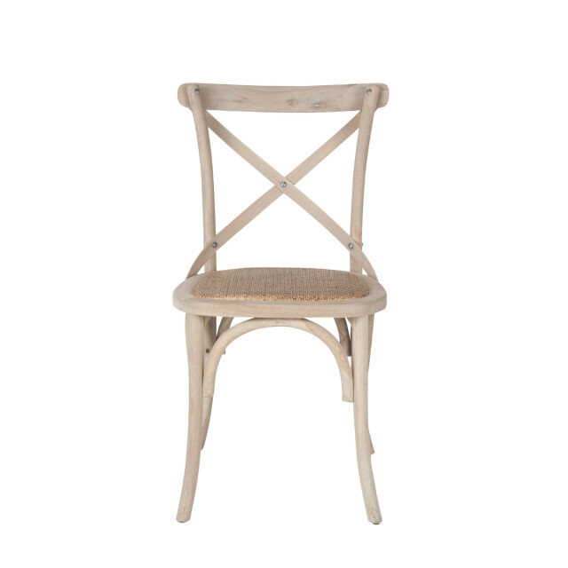 CaliCosy Set van 2 stoelen van massief hout en webbing l61 cm bistrot 3018349 large