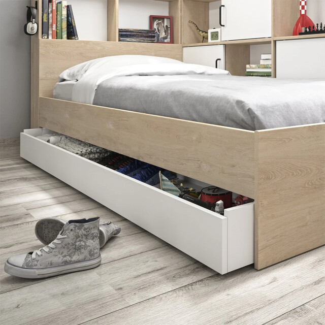 CaliCosy Bed met meerdere opbergmogelijkheden erwan 90x200 franse fabricage 2930579 large