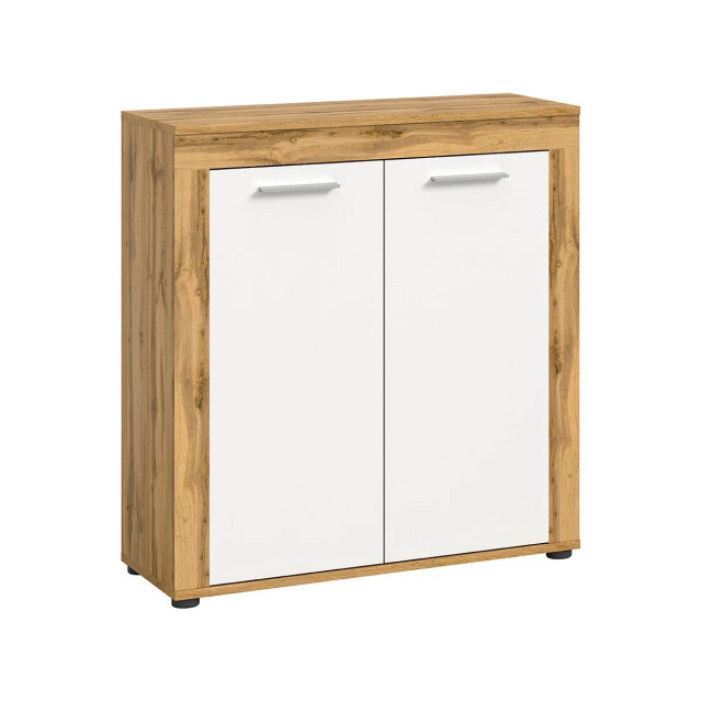 CaliCosy Eiken wit en wotan 2-deurs dressoir l80 cm aosta 2951192 large