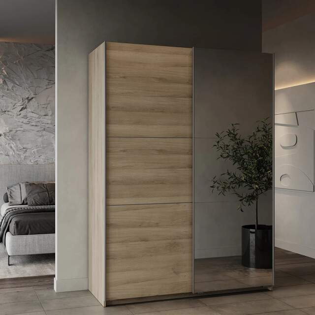 CaliCosy Kast met 2 schuifdeuren en spiegel ghost l148 cm 2937803 large