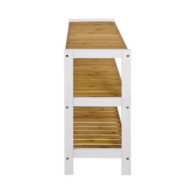 CaliCosy Schoenenrek van bamboe en witte decoratie h55 cm 2951172 large