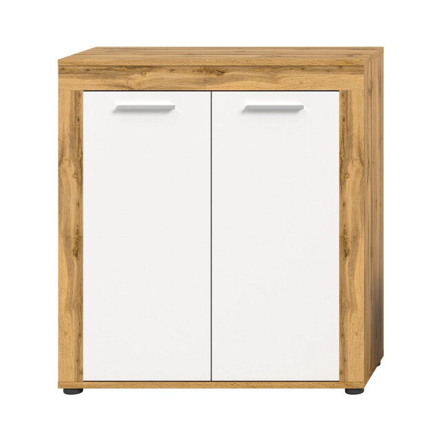 CaliCosy Eiken wit en wotan 2-deurs dressoir l80 cm aosta 2951192 large