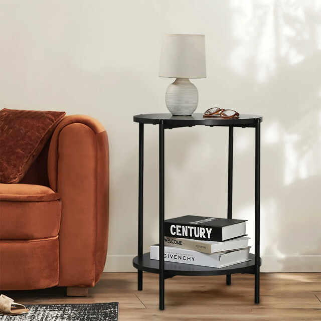 CaliCosy Bijzettafel met zwart marmer effect dia. 40 cm 2929578 large
