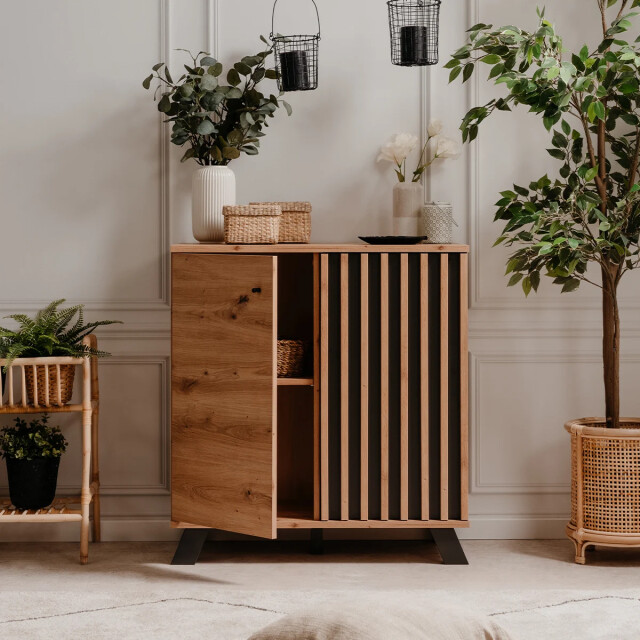 CaliCosy Buffetkast 2 deuren eiken ambachtelijke decoratie l80 cm lublin 2930158 large