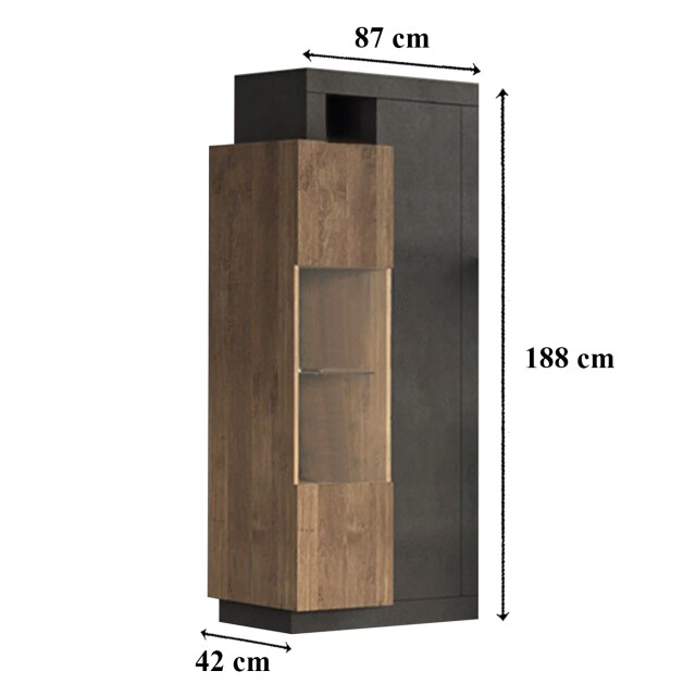 CaliCosy Vitrine 2 deuren van glas zonder verlichting journey h188 cm 2930259 large