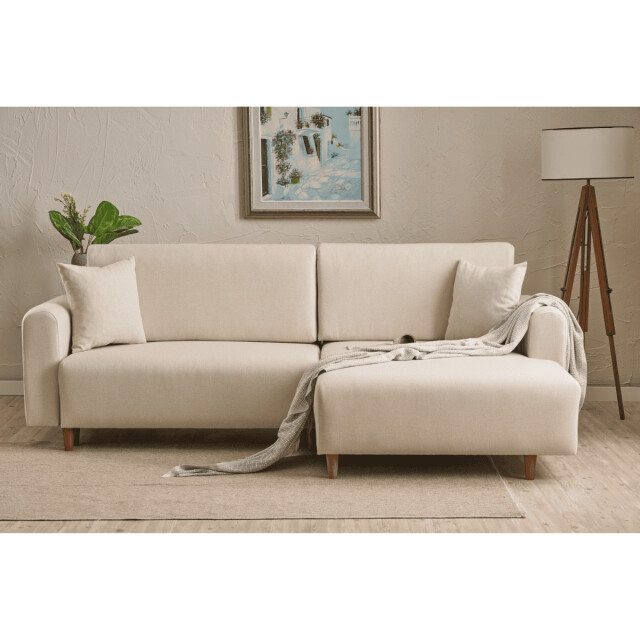 CaliCosy Hoekbank met slaapfunctie en rechtse chaise longue in stof l246 cm mane 3079647 large