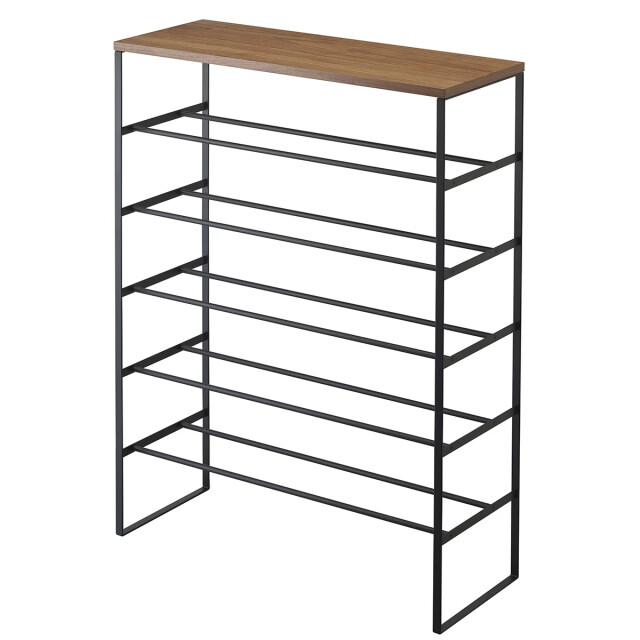 CaliCosy Schoenenrek 5 niveaus hout en zwart metaal tower l66 cm 2929439 large