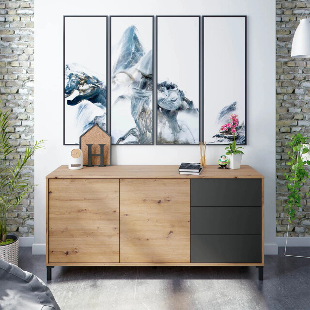 CaliCosy Dressoir met 3 laden l154 cm brooklyn 2937024 large