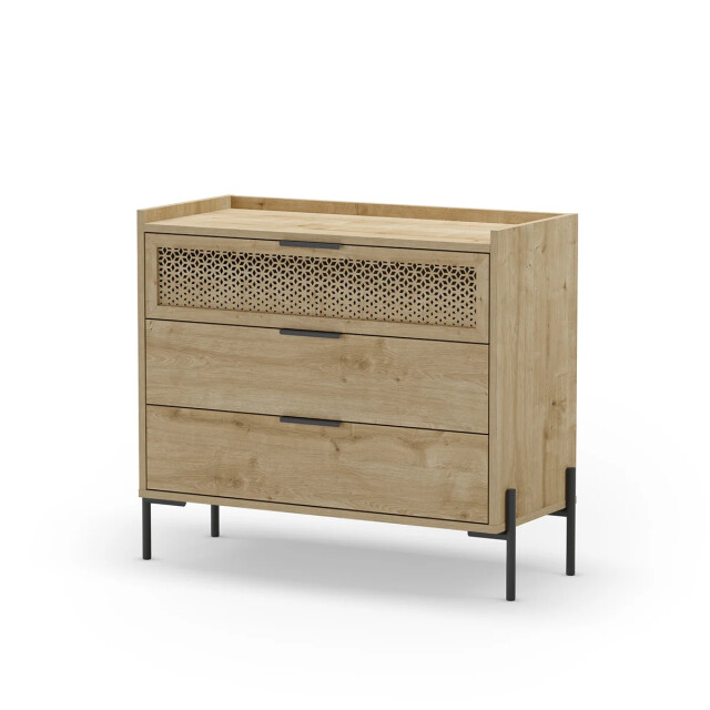 CaliCosy Ladenkast met 3 laden en metalen poten inca l90 cm 2930300 large