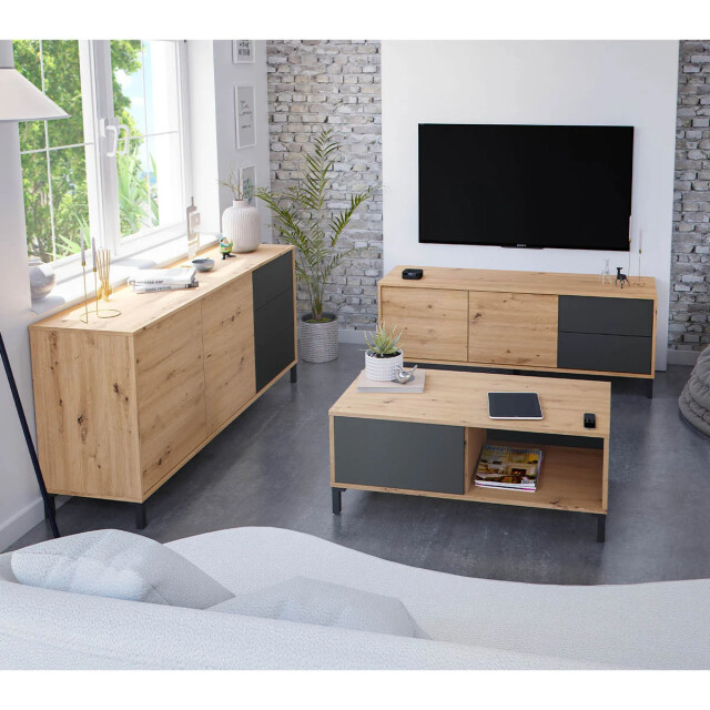 CaliCosy Dressoir met 3 laden l154 cm brooklyn 2937024 large