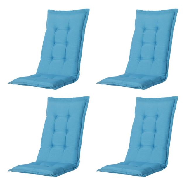 Madison tuinkussens hoge rug panama aqua 123x50 - 4 stuks 2911392 large