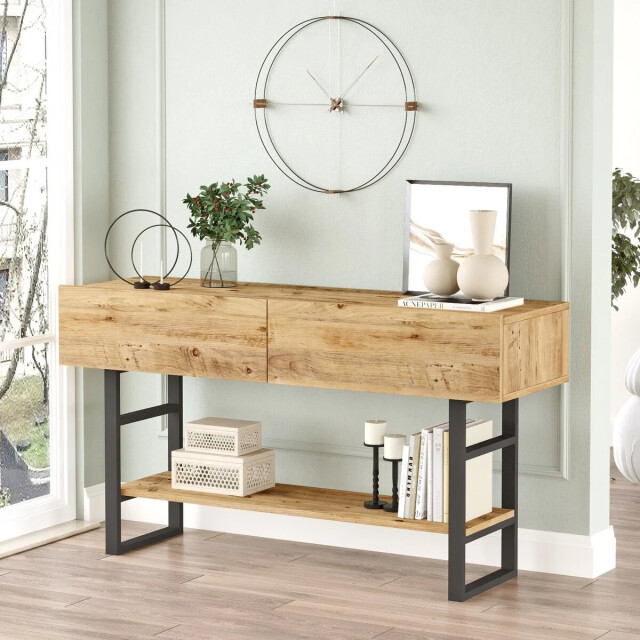 CaliCosy Console met 2 klepdeuren en 1 plank in atlantische den decor l138,8 cm 3042292 large