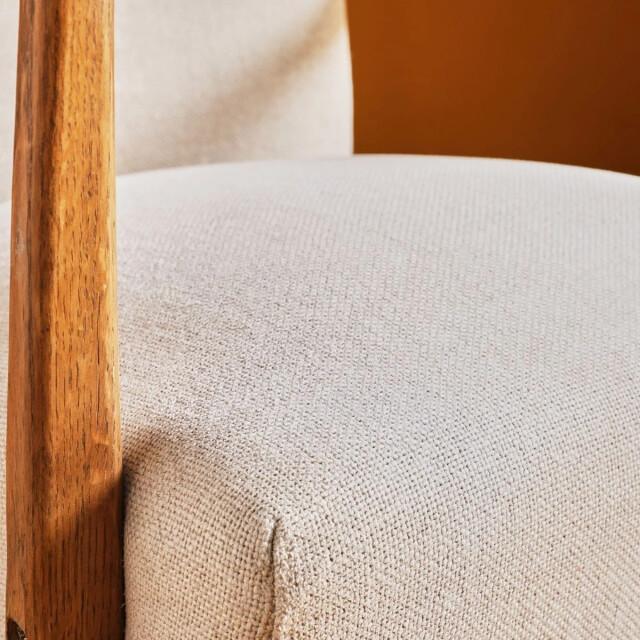 Signature Fauteuil van eikenhout en linnen, jacques 2931759 large