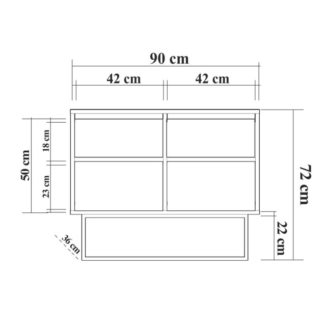 CaliCosy Buffet 2 deuren notenhout decor l90 cm zuri 2930479 large