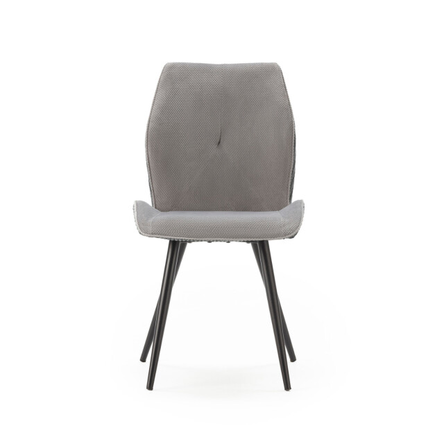 CaliCosy Set van 2 stoelen in stof met zwarte metalen poten l45 cm adaya 3078567 large