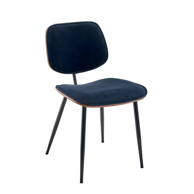 Signature Set van 2 fluwelen stoelen met houten afwerking olympia 2936796 large